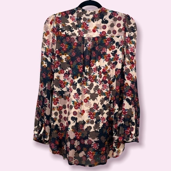 sinequanone flower print wool long sleeve shirt NWT size 10 - Picture 2 of 7